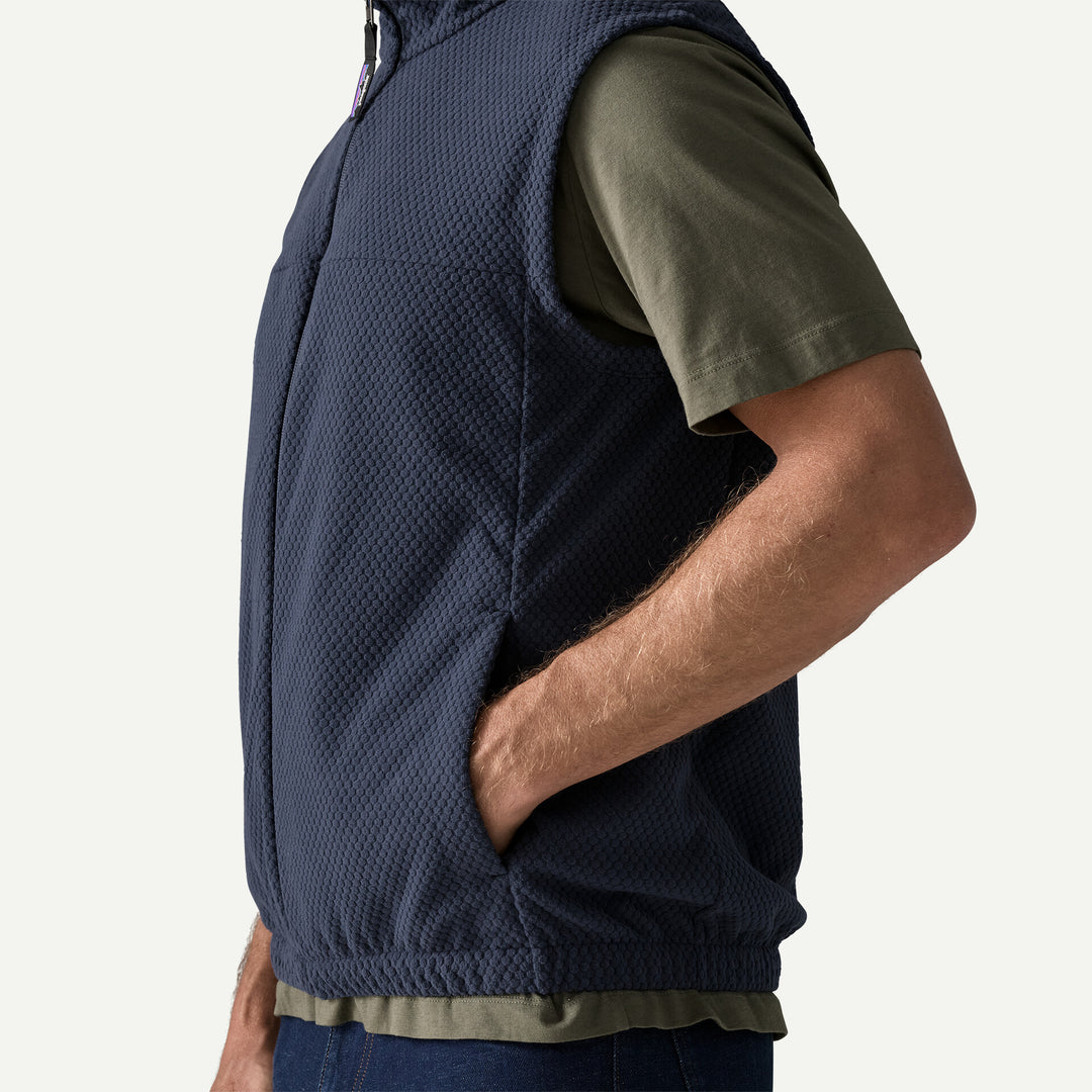 Patagonia Men's Textured Fleece Vest: New Navy