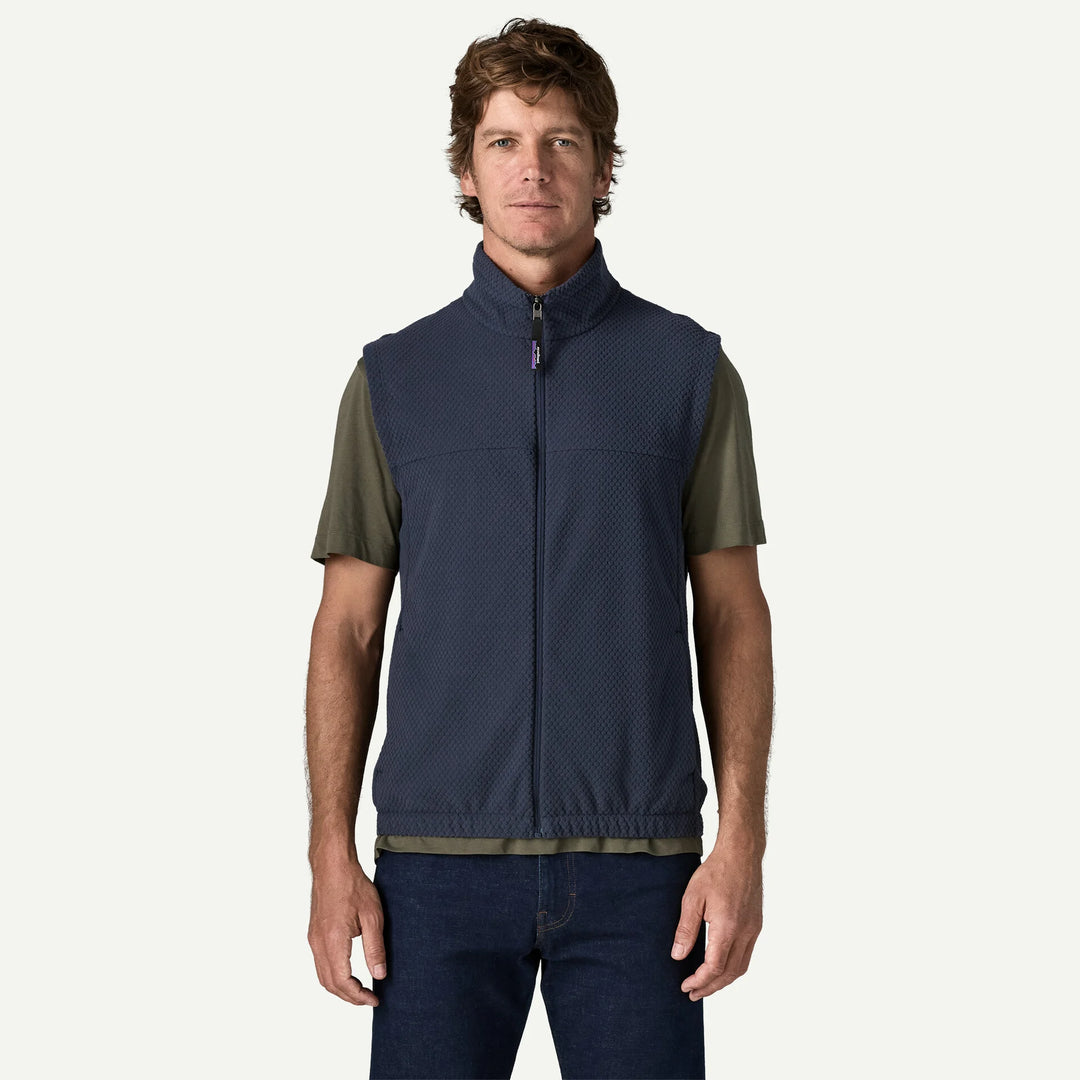 Patagonia Men's Textured Fleece Vest: New Navy