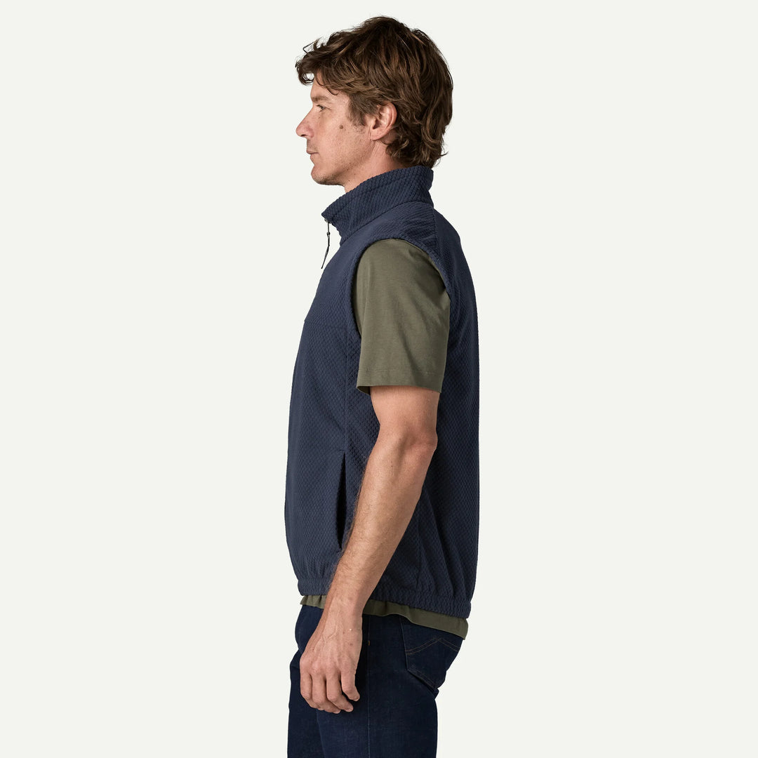 Patagonia Men's Textured Fleece Vest: New Navy