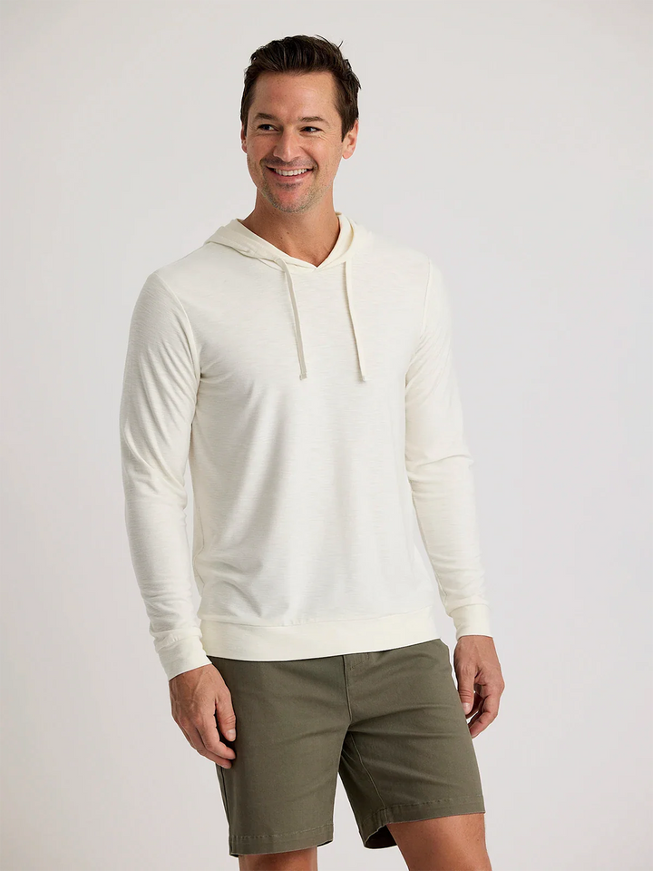 Free Fly Men's Bamboo Slub Hoodie II: Sea Salt
