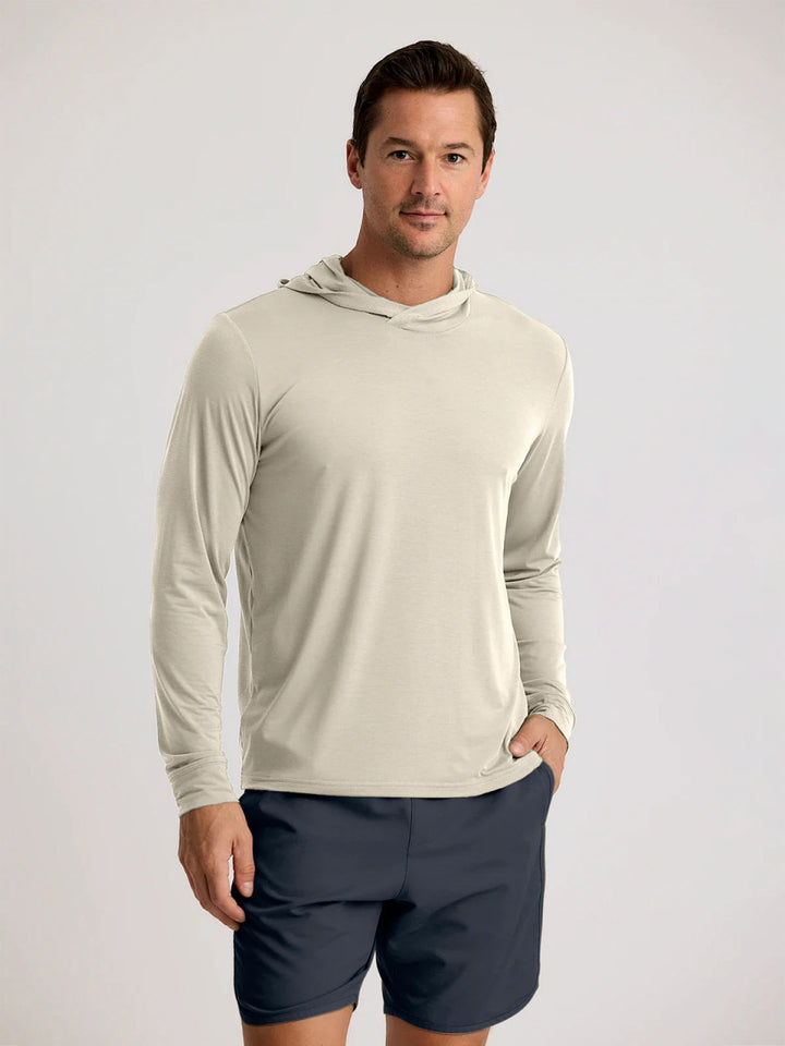 Free Fly Men's Elevate Lightweight Hoodie: Heather Birch