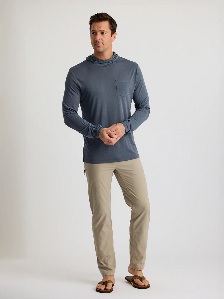 Free Fly Men's Bamboo Lightweight Hoodie: Storm Cloud