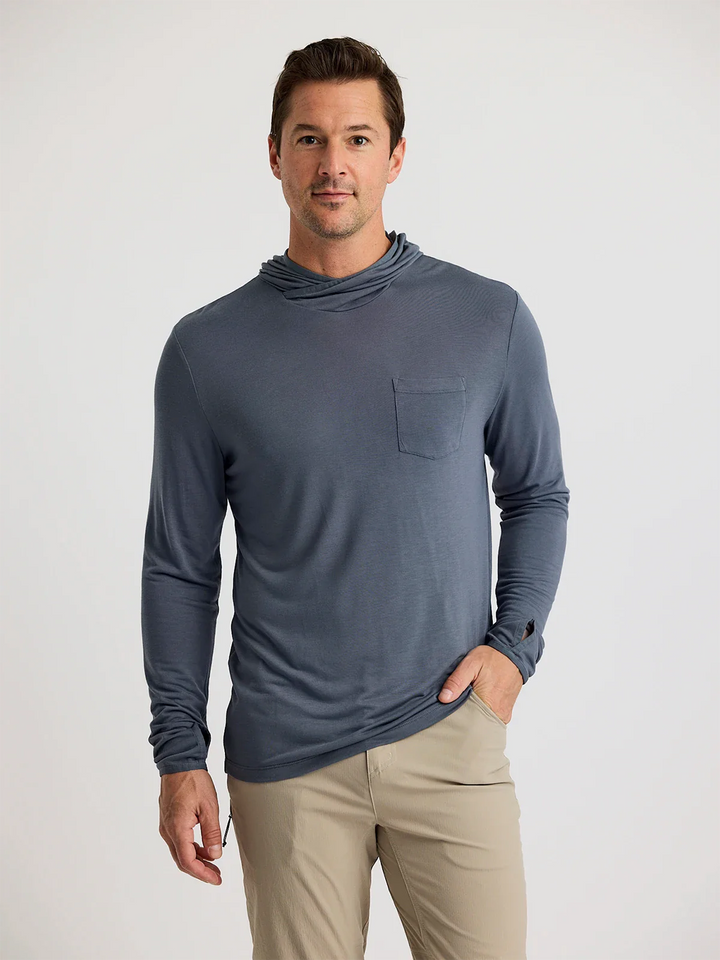 Free Fly Men's Bamboo Lightweight Hoodie: Storm Cloud