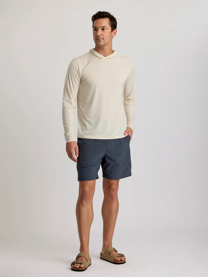 Free Fly Men's Elevate Lightweight Hoodie: Heather Birch