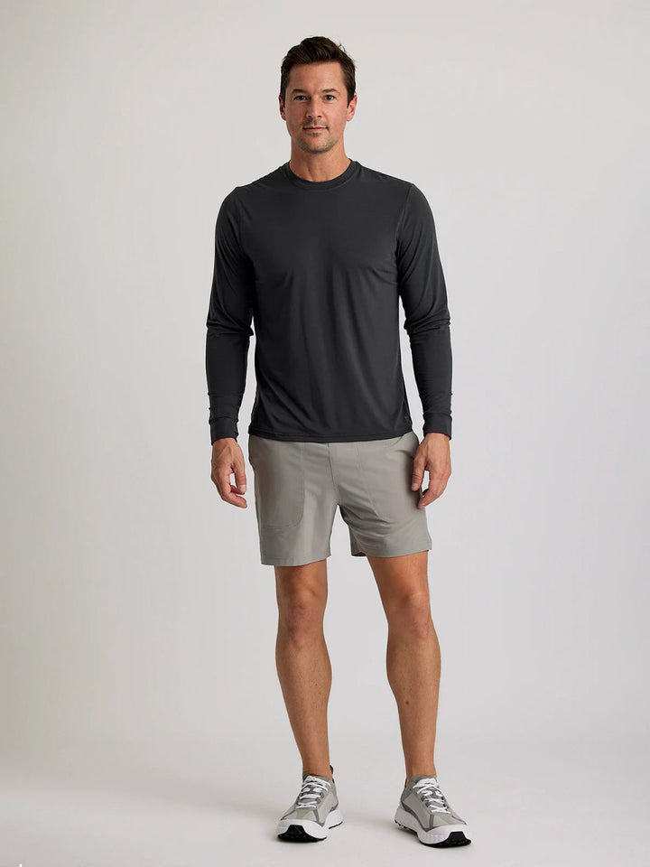 Free Fly Men's Elevate Lightweight Long Sleeve: Black Sand