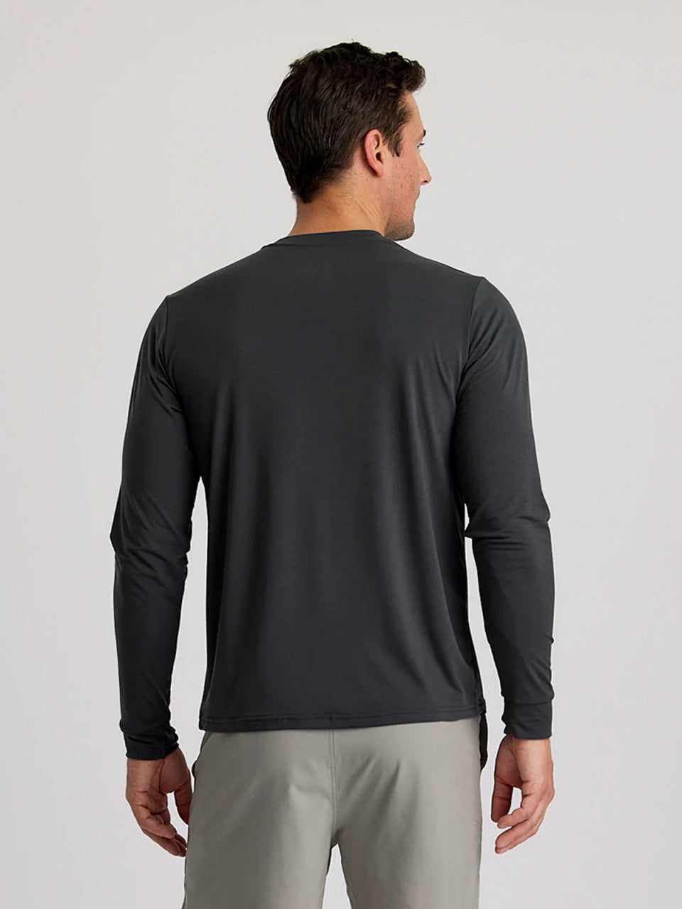 Free Fly Men's Elevate Lightweight Long Sleeve: Black Sand