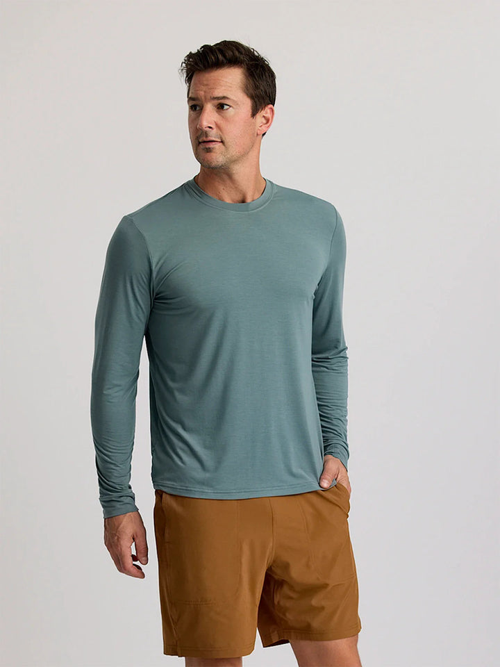 Free Fly Men's Elevate Lightweight Long Sleeve: Stormy Sea