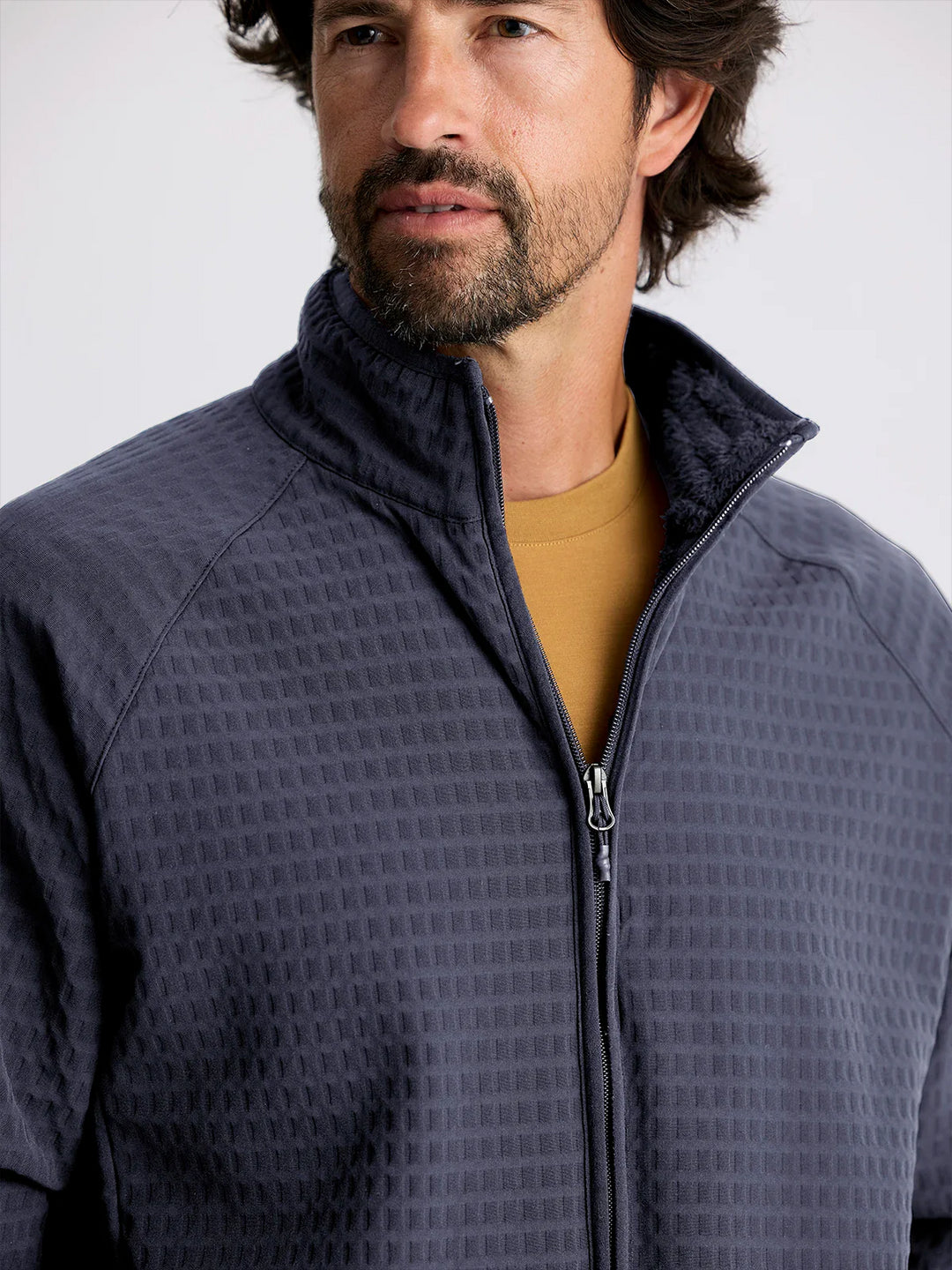 Free Fly Men's Gridback Fleece Jacket: Storm Cloud