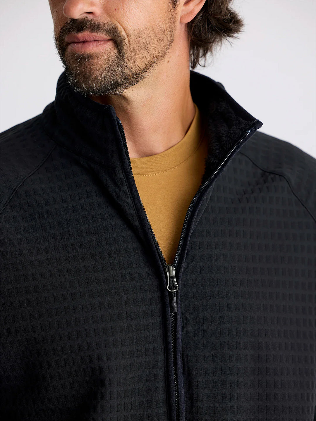 Free Fly Men's Gridback Fleece Jacket: Black