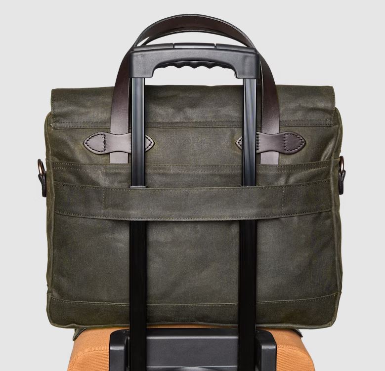 Filson 24 Hour Tin Cloth Briefcase: Otter Green