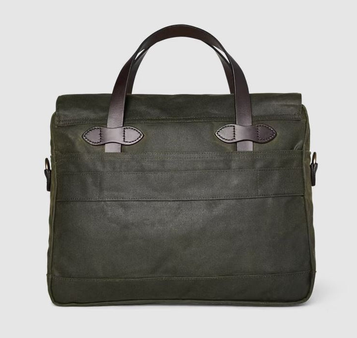 Filson 24 Hour Tin Cloth Briefcase: Otter Green