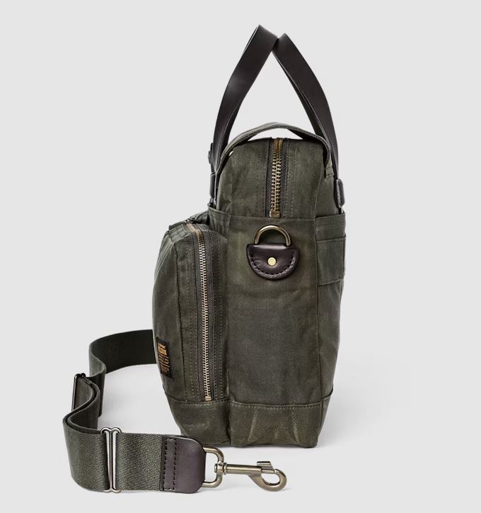 Filson 24 Hour Tin Cloth Briefcase: Otter Green