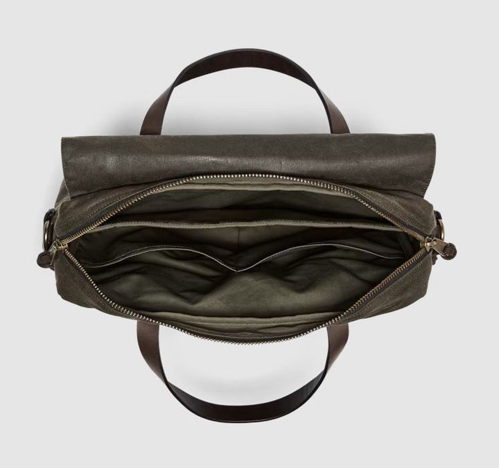 Filson 24 Hour Tin Cloth Briefcase: Otter Green