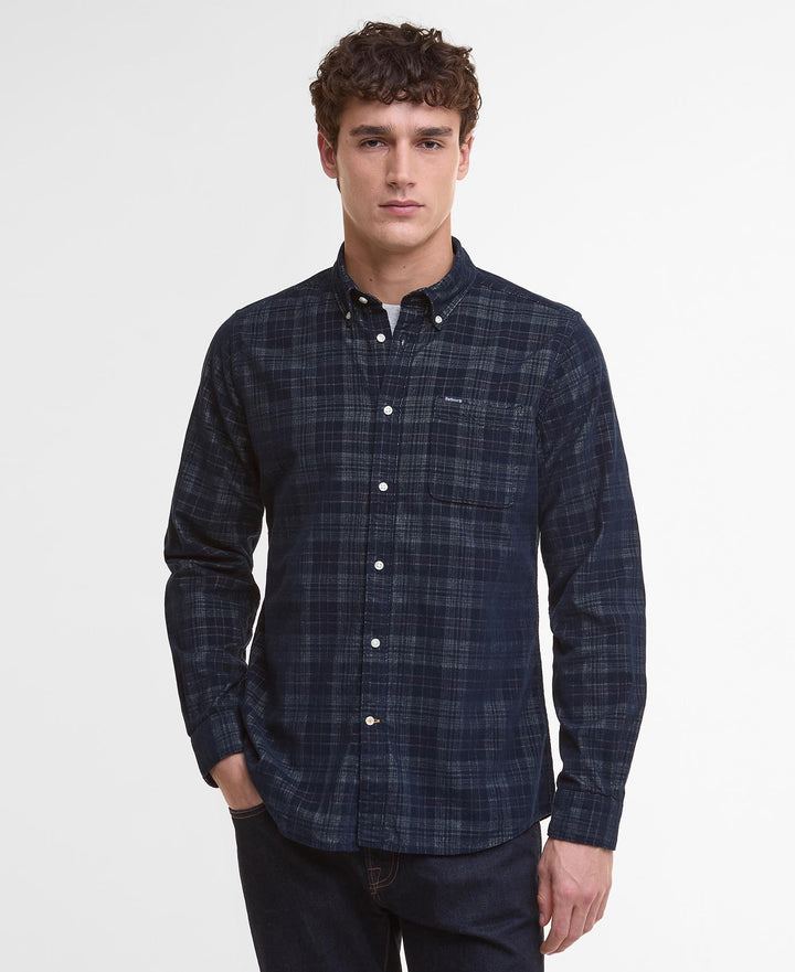 Barbour Southfield Tailored Long-Sleeved Shirt: Dark Navy