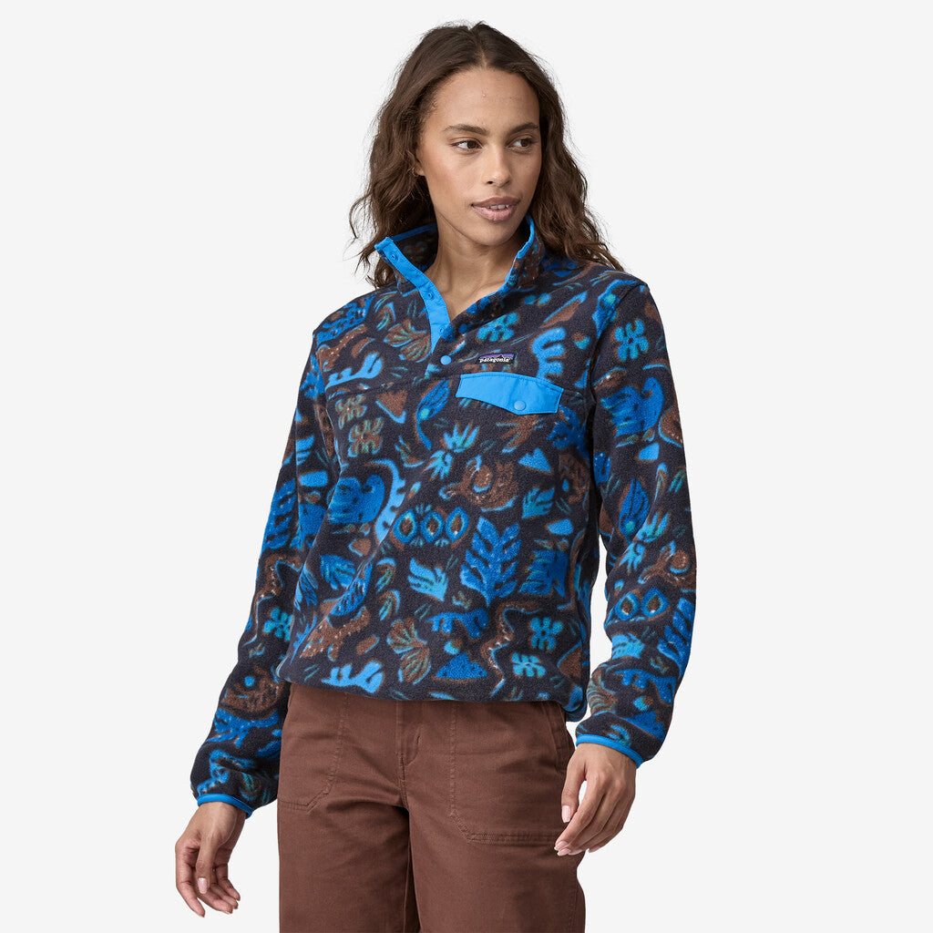 Patagonia Women's Lightweight Synchilla® Snap-T® Fleece Pullover:  Across Oceans - Pitch Blue