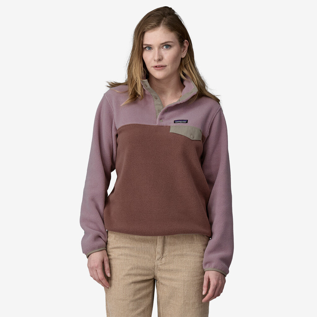 Patagonia Women's Lightweight Synchilla® Snap-T® Fleece Pullover: Dulse Mauve