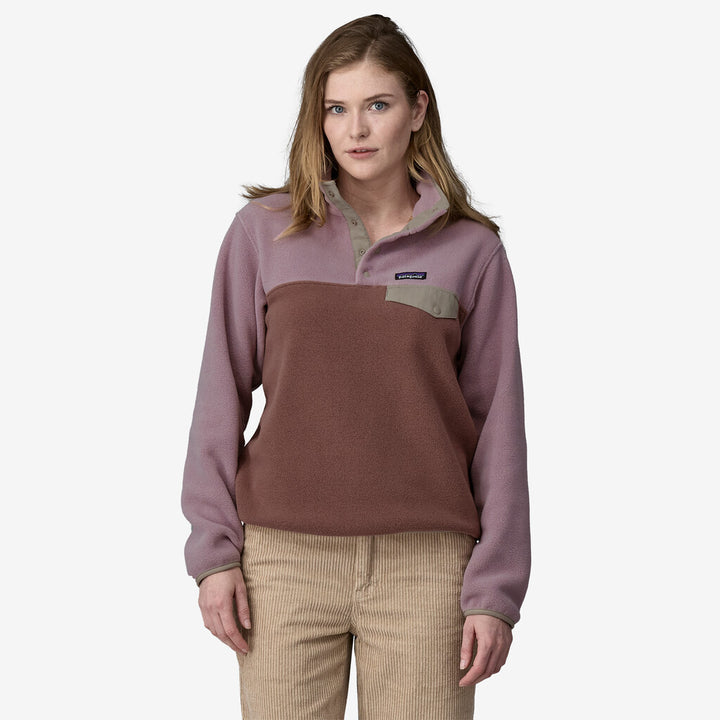 Patagonia Women's Lightweight Synchilla® Snap-T® Fleece Pullover: Dulse Mauve