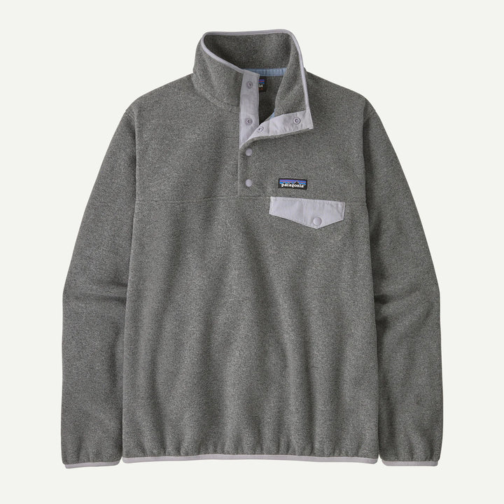 Patagonia Women's Lightweight Synchilla® Snap-T® Fleece Pullover: Nickel w/ Permafrost Purple
