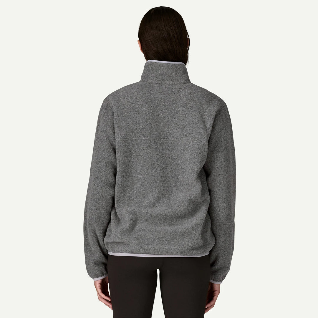 Patagonia Women's Lightweight Synchilla® Snap-T® Fleece Pullover: Nickel w/ Permafrost Purple
