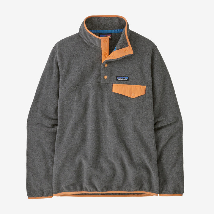 Patagonia Women's Lightweight Synchilla® Snap-T® Fleece Pullover: Nickel w/ Vivid Apricot