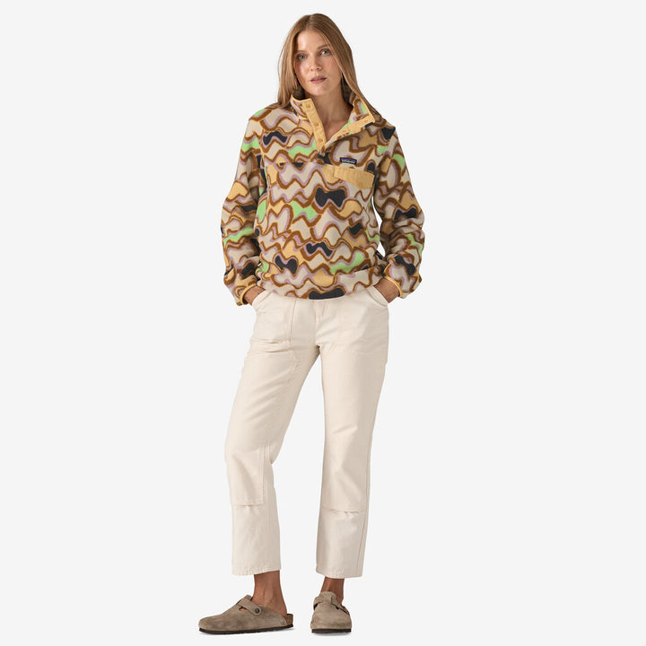 Patagonia Women's Lightweight Synchilla® Snap-T® Fleece Pullover: Small Currents - Natural