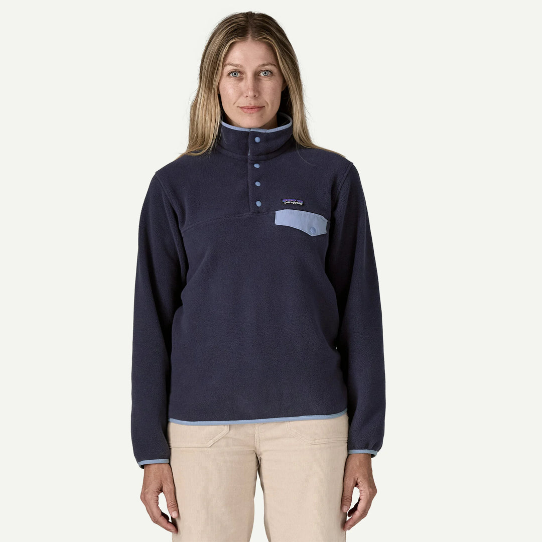 Patagonia Women's Lightweight Synchilla® Snap-T® Fleece Pullover: Sunken Blue