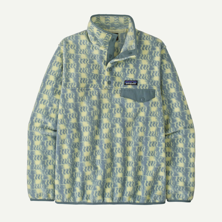 Patagonia Women's Lightweight Synchilla® Snap-T® Fleece Pullover: Sun Quilt - Blue Sage