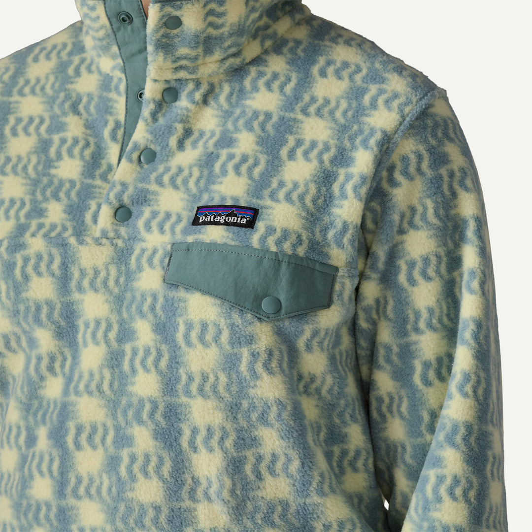 Patagonia Women's Lightweight Synchilla® Snap-T® Fleece Pullover: Sun Quilt - Blue Sage
