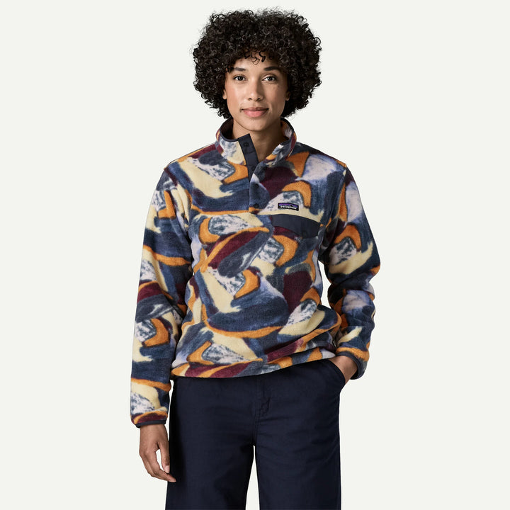Patagonia Women's Lightweight Synchilla® Snap-T® Fleece Pullover: Smudge - Smolder Blue