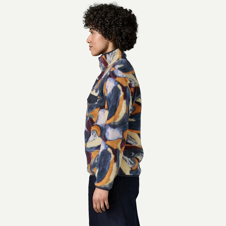 Patagonia Women's Lightweight Synchilla® Snap-T® Fleece Pullover: Smudge - Smolder Blue