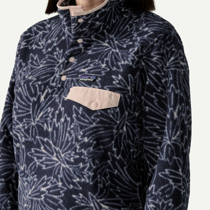 Patagonia Women's Lightweight Synchilla® Snap-T® Fleece Pullover: Saxifrage - Sunken Blue