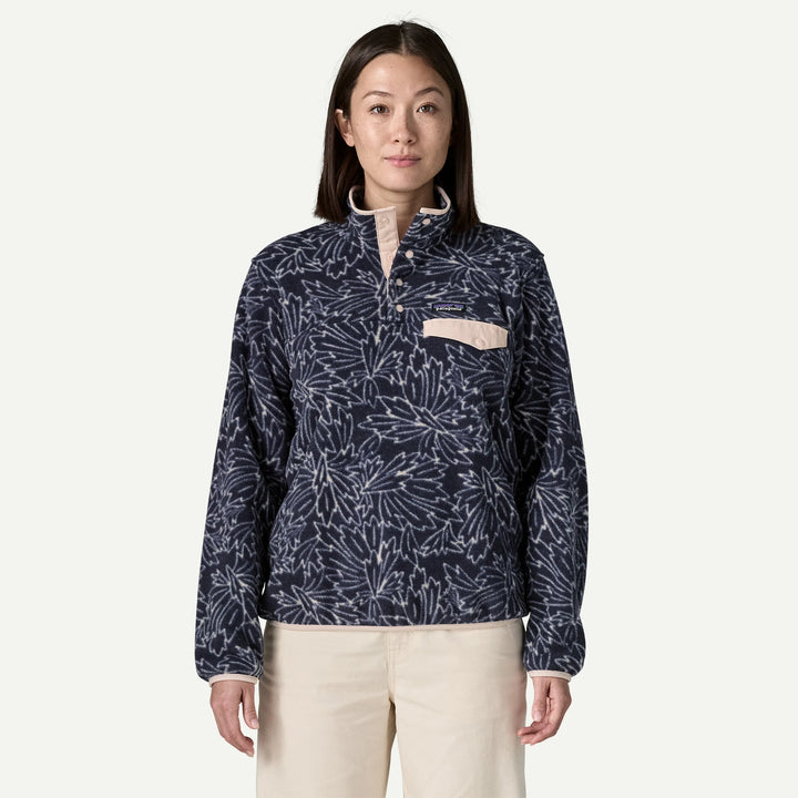 Patagonia Women's Lightweight Synchilla® Snap-T® Fleece Pullover: Saxifrage - Sunken Blue
