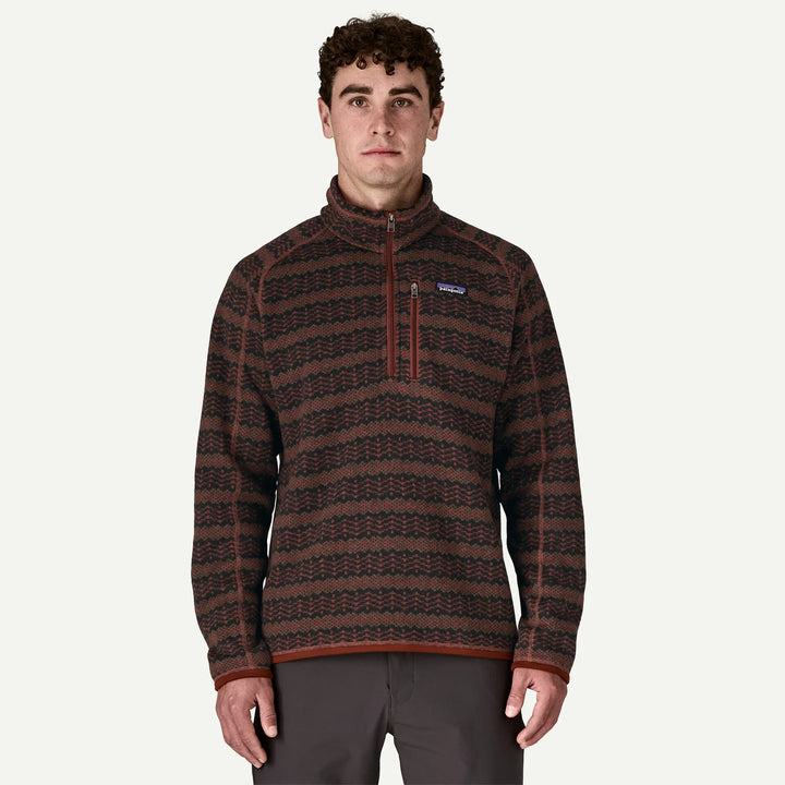 Patagonia Men's Better Sweater® 1/4-Zip: Woven Together - Dried Vanilla