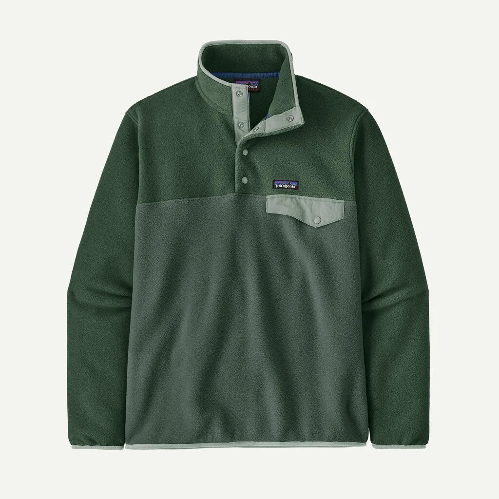 Patagonia Men's Lightweight Synchilla® Snap-T® Fleece Pullover: Canopy Green
