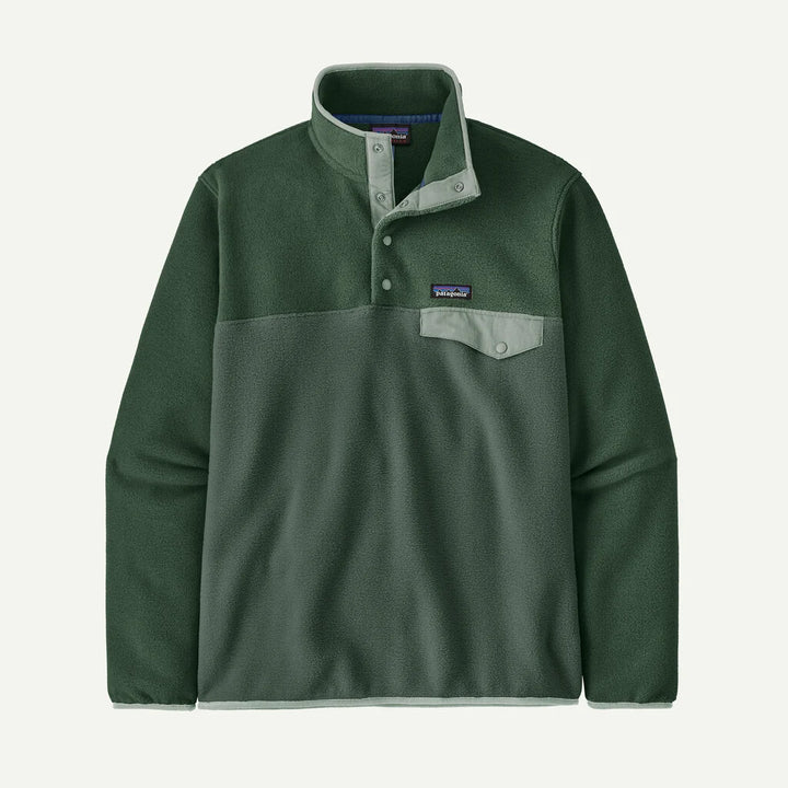 Patagonia Men's Lightweight Synchilla® Snap-T® Fleece Pullover: Canopy Green