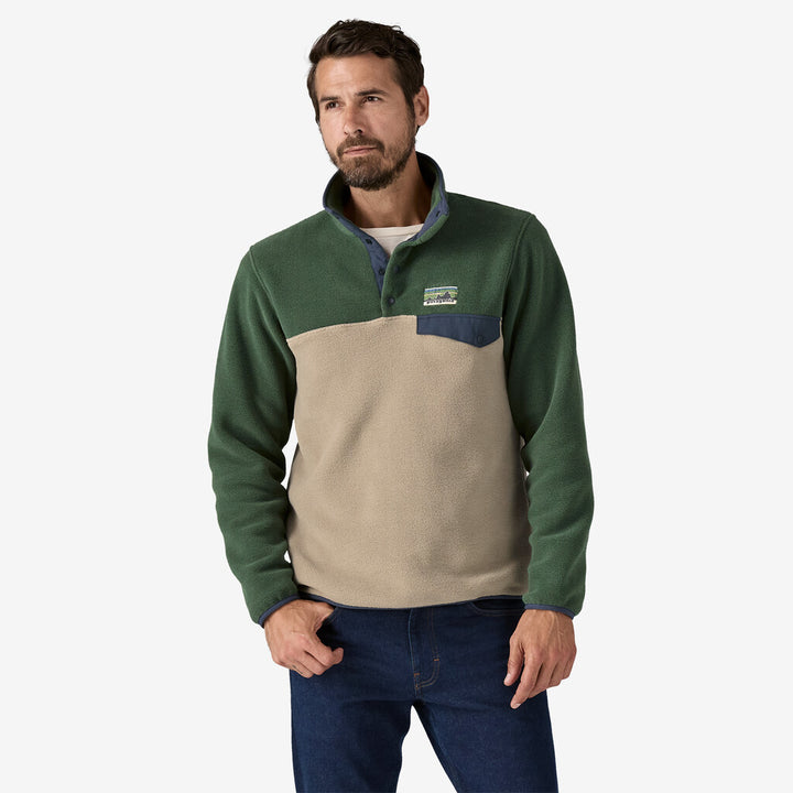 Patagonia Men's Lightweight Synchilla® Snap-T® Fleece Pullover: Seabird Grey