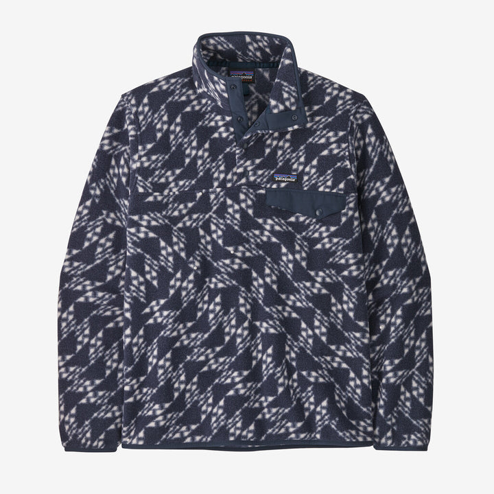 Patagonia Men's Lightweight Synchilla® Snap-T® Fleece Pullover: Synched Flight - New Navy