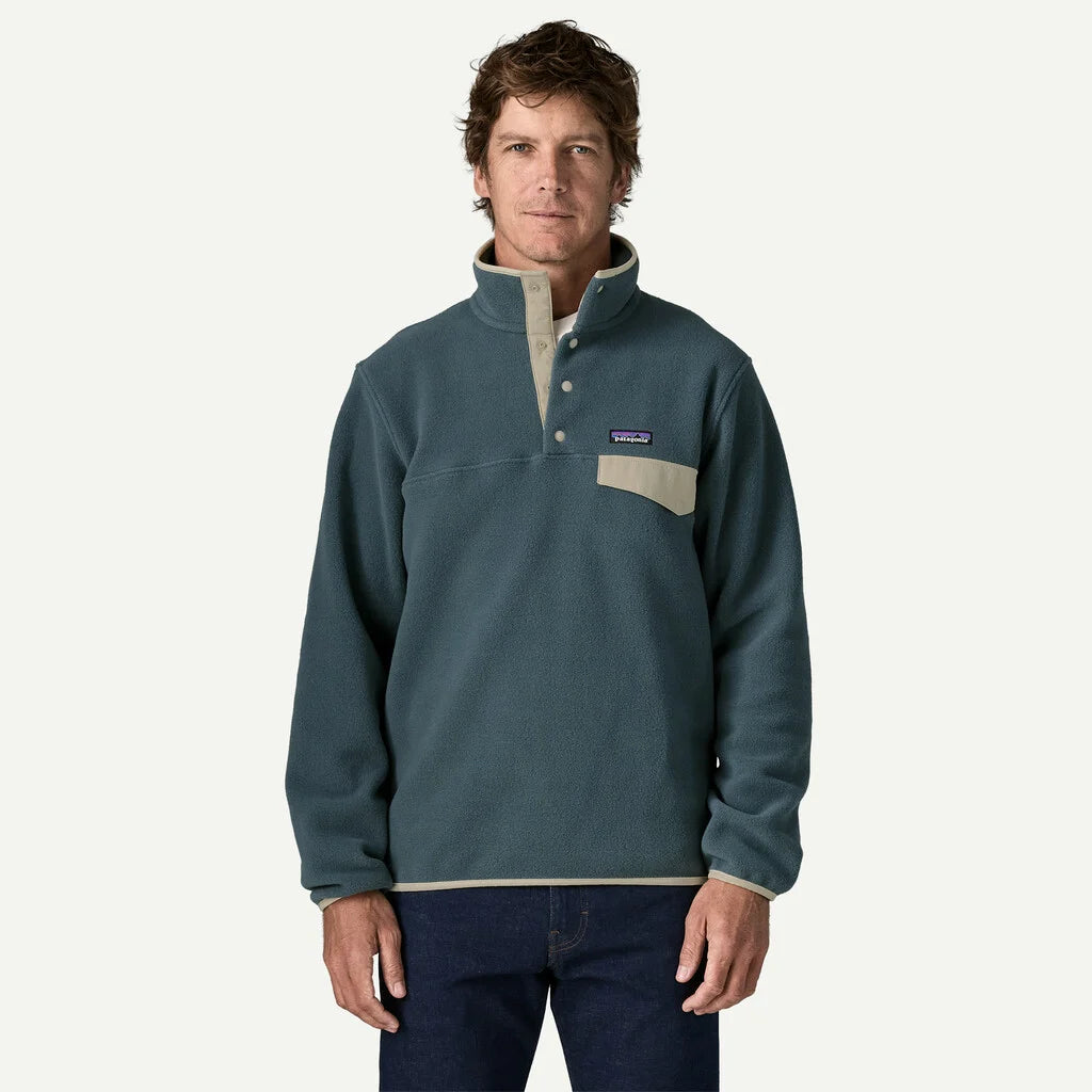 Patagonia Men's Lightweight Synchilla® Snap-T® Fleece Pullover: Summit Blue