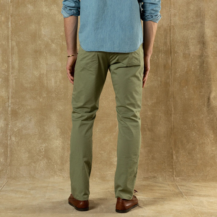 Duck Head Shoreline Five-Pocket: Oil Green