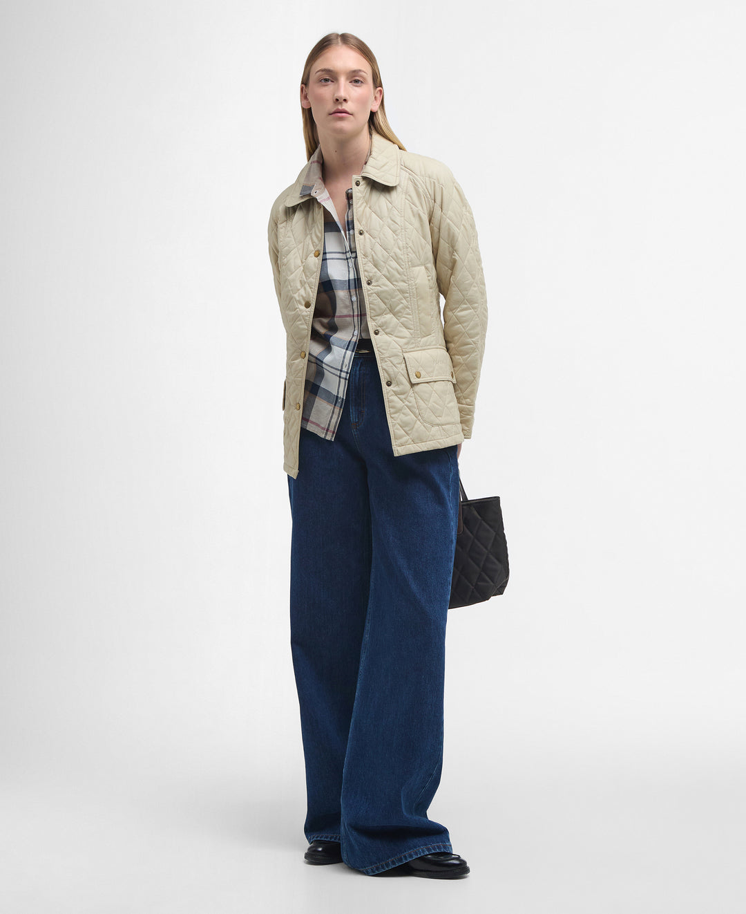 Barbour Summer Beadnell Quilted Jacket: Pearl