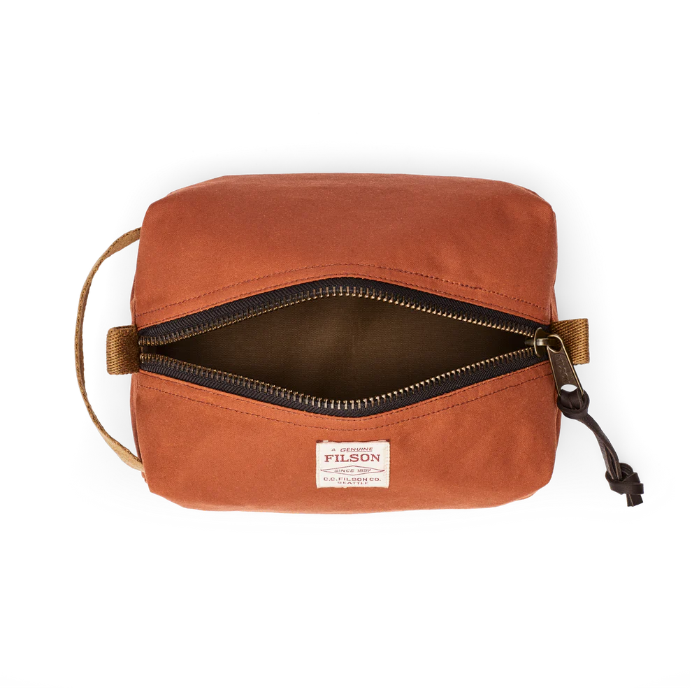 Filson Tin Cloth Travel Kit: Rust