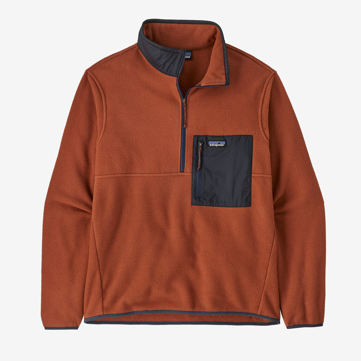 Patagonia Men's Microdini 1/2-Zip Fleece Pullover: Burnished Red