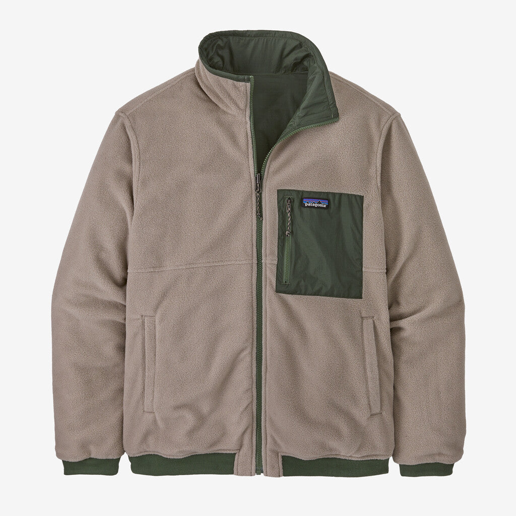 Patagonia Men's Reversible Shelled Microdini Fleece Jacket: Torrey Pine Green
