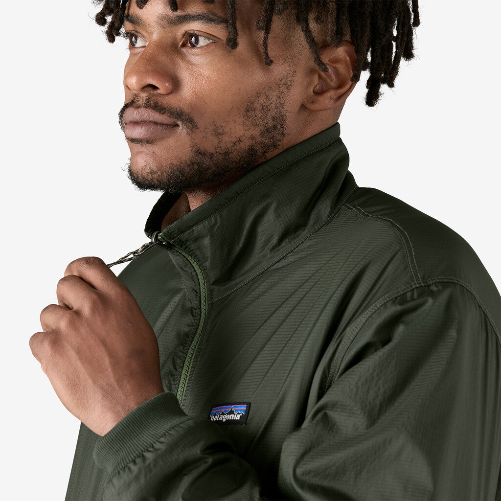 Patagonia Men's Reversible Shelled Microdini Fleece Jacket: Torrey Pine Green