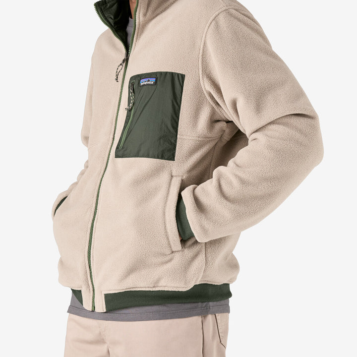 Patagonia Men's Reversible Shelled Microdini Fleece Jacket: Torrey Pine Green