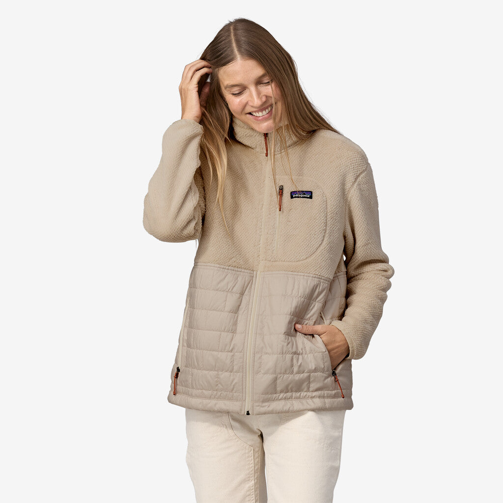 Patagonia Women's Re-Tool Hybrid Fleece Jacket: Dark Natural w/ Dark Natural