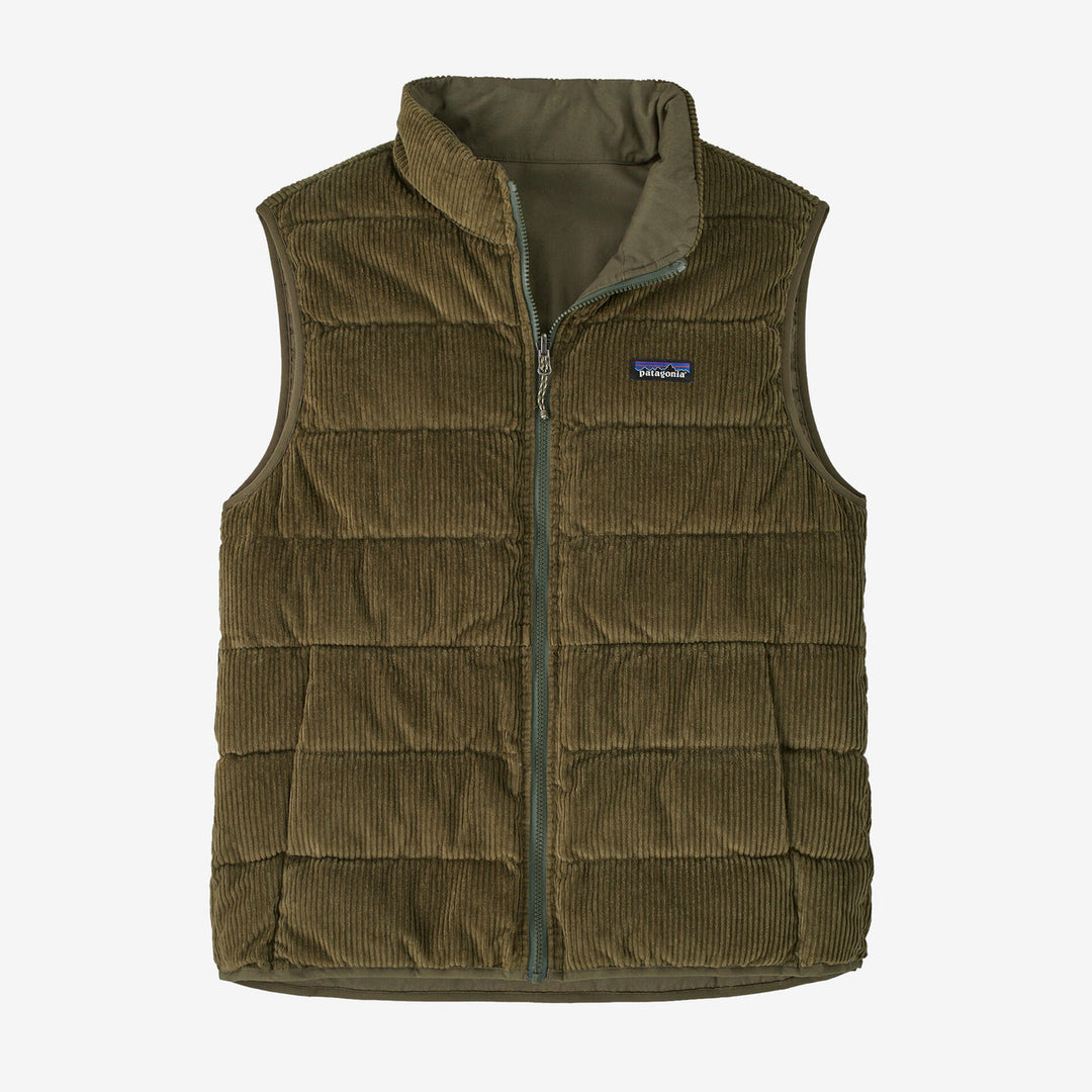 Patagonia Reversible Cotton Down Vest: Basin Green