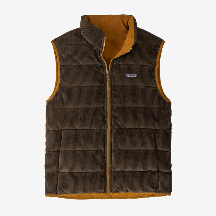 Patagonia Reversible Cotton Down Vest: Shelter Brown