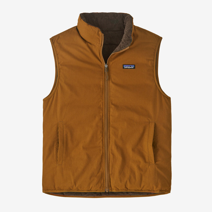 Patagonia Reversible Cotton Down Vest: Shelter Brown