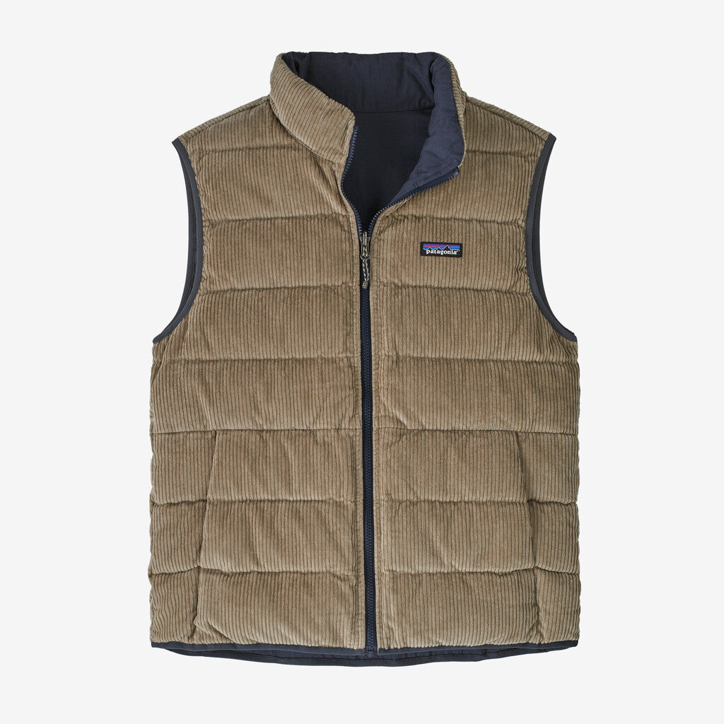 Patagonia Reversible Cotton Down Vest: Smolder Blue